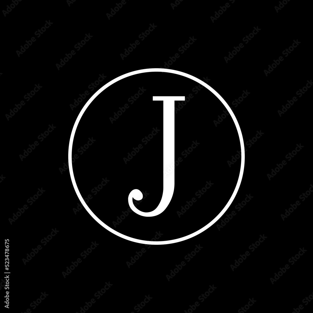 Initial J letter in a circle logo. Vector design template elements for your application or corporate identity. Initial J letter in a circle logo. Vector design template elements for your application or corporate identity.