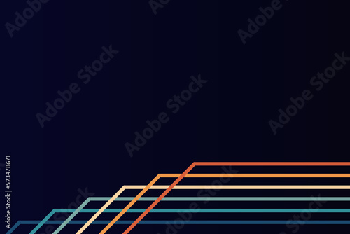 abstract simple colorful striped lines in retro style