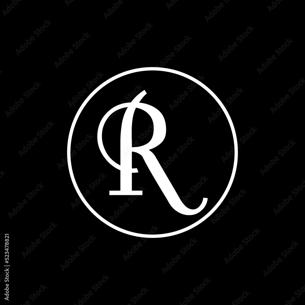 Initial R letter in a circle logo. Vector design template elements for your application or corporate identity. Initial R letter in a circle logo. Vector design template elements for your application or corporate identity.