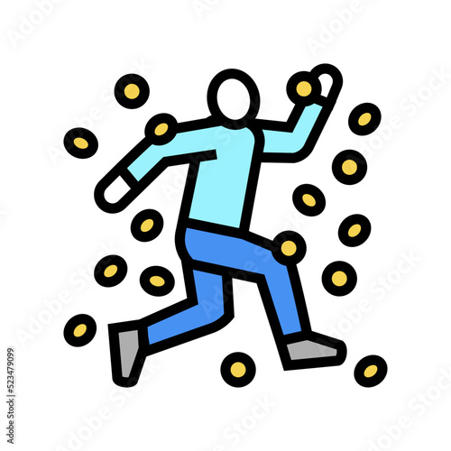 stability financial freedom money color icon vector. stability financial freedom money sign. isolated symbol illustration
