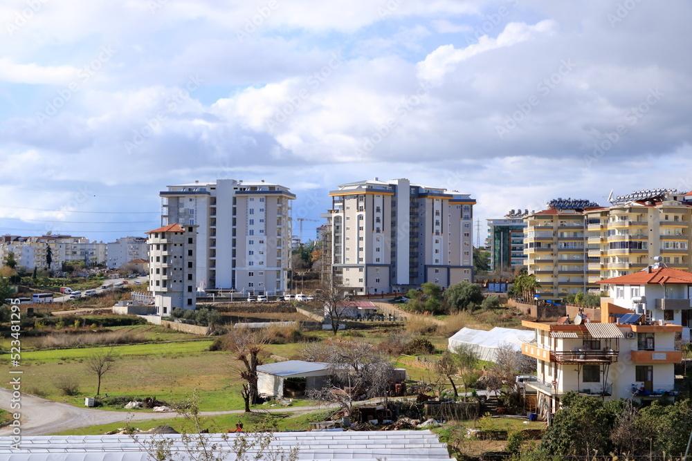 construction of a residential apartment complex in avsallar near alanya in turkey