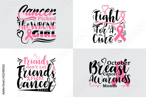 Breast Cancer Quotes Saying, Breast cancer quotes t shirt designs bundle, 100% vector best for print design like t-shirt, mug, frame and other

