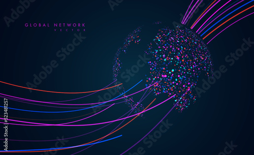 Abstract global technology background