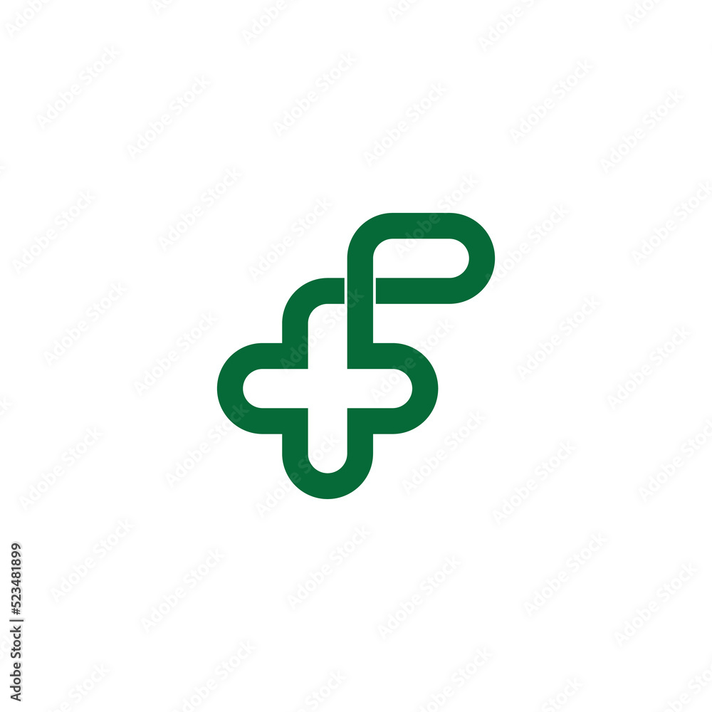 letter f pharmacy plus medical logo vector letter f pharmacy plus medical logo vector