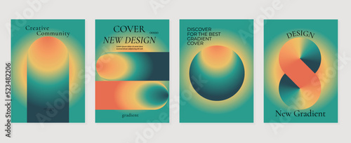 Abstract fluid gradient background vector. Minimalist style cover template with shapes, colorful and vibrant color. Modern wallpaper design perfect for social media, idol poster, photo frame.