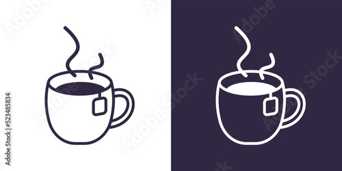Cup of tea icon. Isolated vector illustration symbol for your design