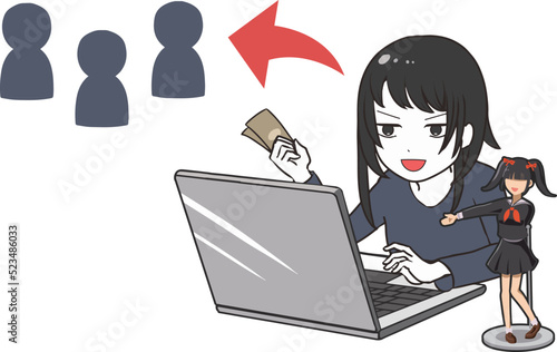 転売ヤー　女　フィギュア