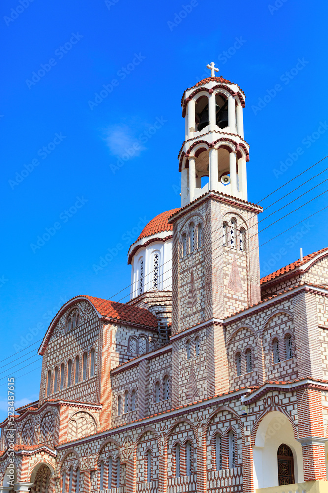 Church of Agios Georgios, greek orthodox church in village Nea Potidea or Nea poteidaia in peninsula Kassandra, Chalkidiki, Greece