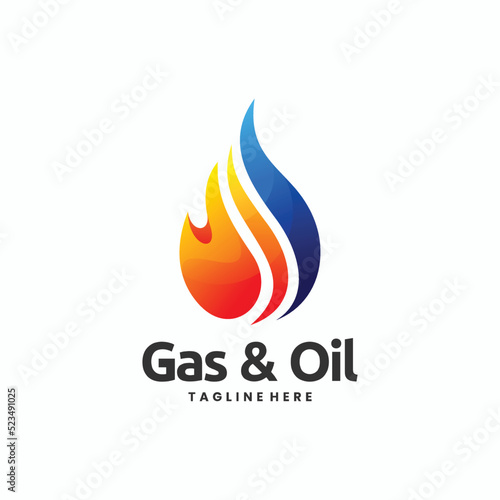 3d flame fire logo dsign template