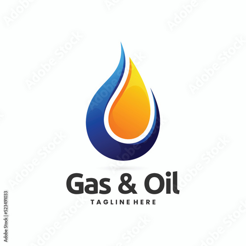 oil drop vector icon logo