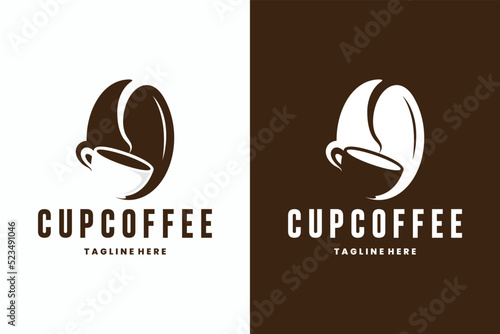coffee logo with cup shape