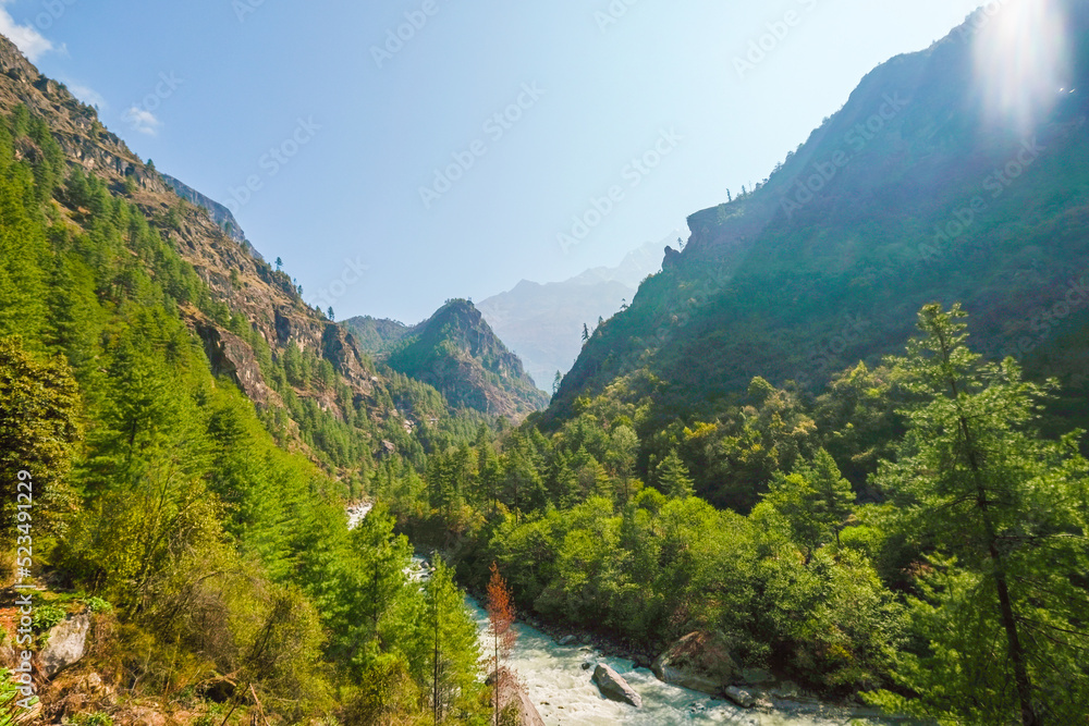 River from Everest trek in Nepal River from Everest trek in Nepal