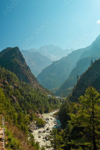 River from Everest trek in Nepal