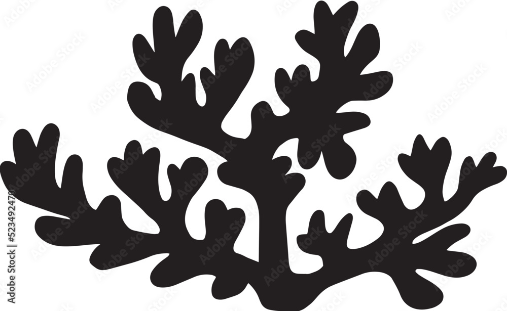 Naklejka premium seaweed silhouette