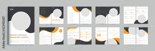 Modern professional corporate business catalogue brochure template or annual report design