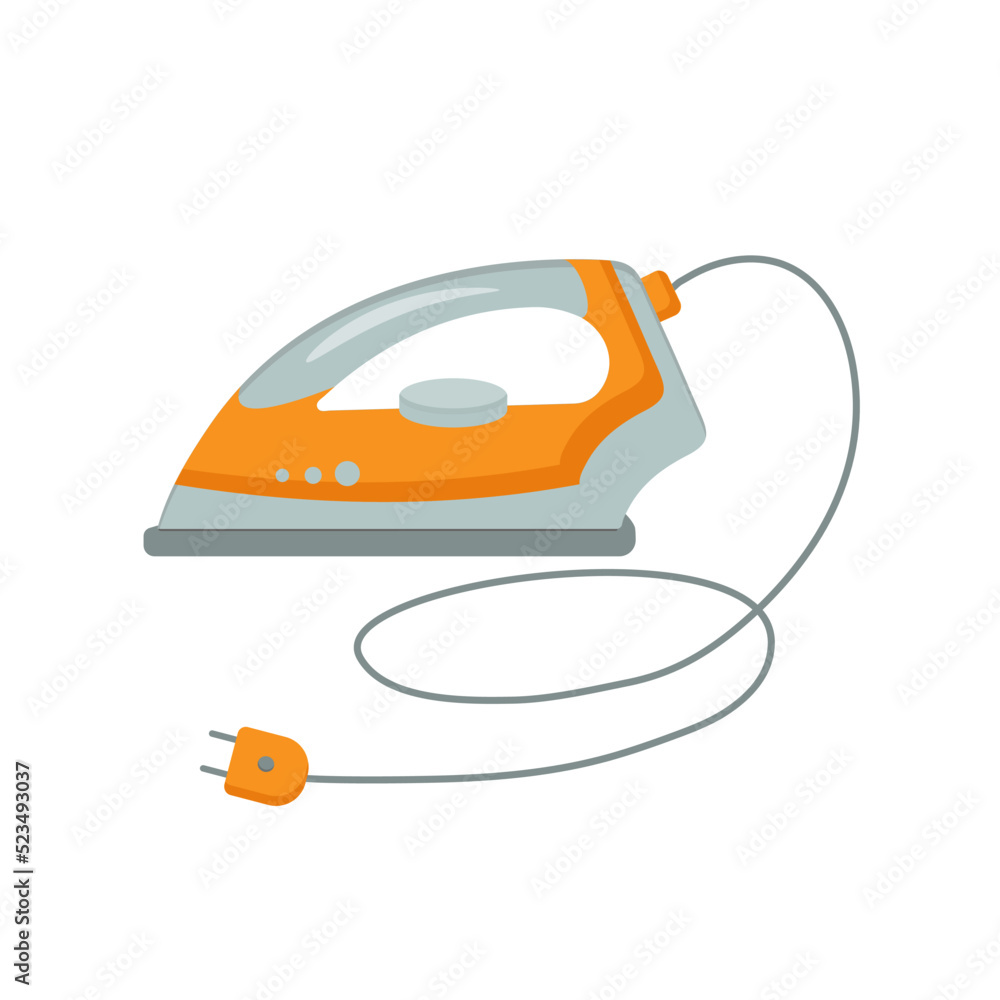 House electric iron icon. Flat illustration of house electric iron vector icon for web design