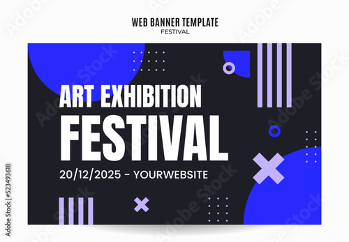 Festival Web Banner for Social Media Poster, banner, space area and background