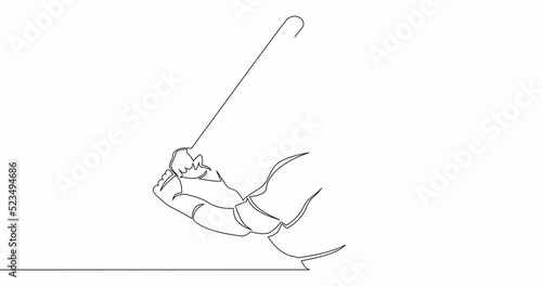 Self drawing line animation baseball player batsman continuous one single line drawn concept video