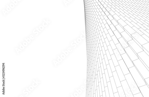 Abstract futuristic buildings. Architectural vector drawing