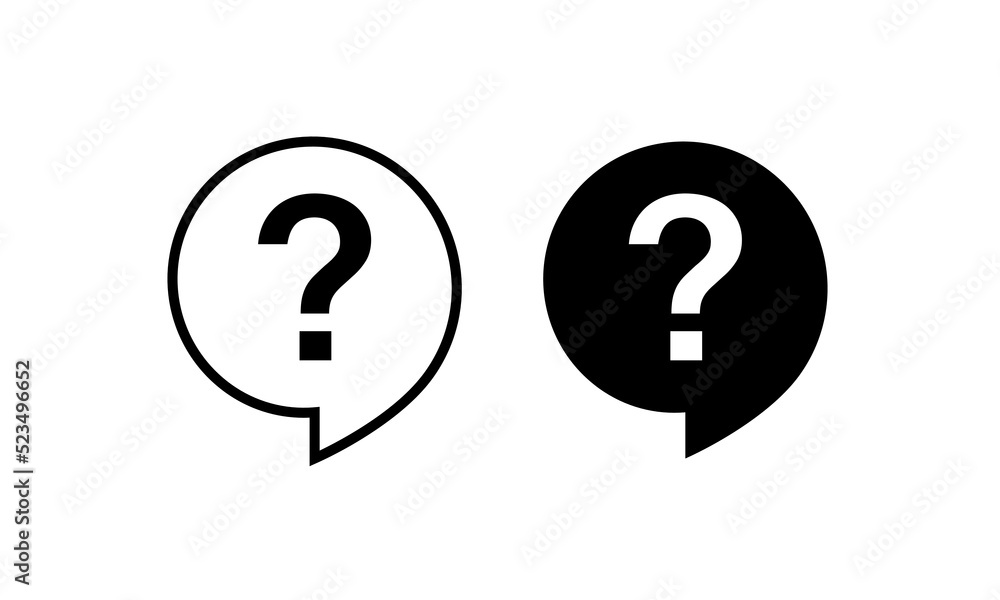 Question mark icon. Help symbol. FAQ sign illustration. Box chat. Design Element Vector, simple Question mark icon. Help symbol. FAQ sign illustration. Box chat. Design Element Vector, simple