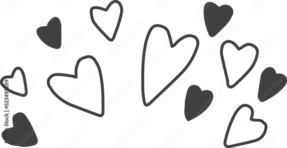 Fototapeta premium love and valentine illustration on transparent background