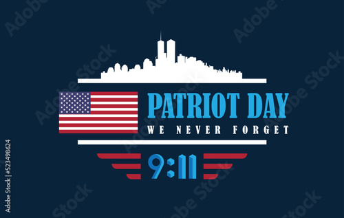 Patriot Day vector logo Illustration, 9.11 patriot day Illustration