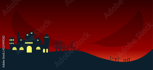 Happy Halloween design. Halloween festive for banner, poster, greeting card, party invitation.