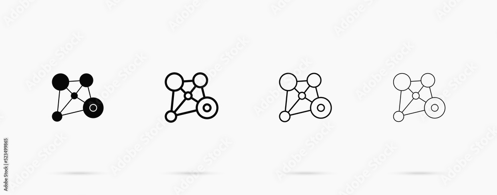 Fototapeta premium Connection linear vector symbol. Teamwork concept