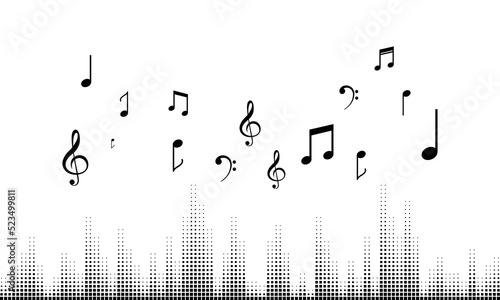 Music audio beats sound vector background, music background vector