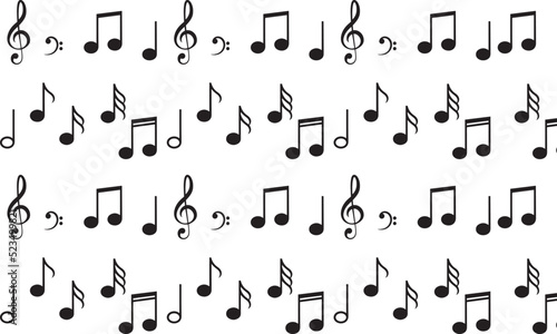 music notes illustrator template, music background vector