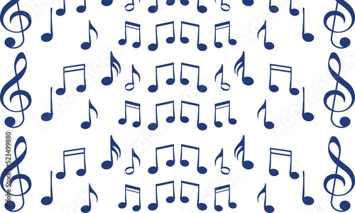 set of music notes vector background, music background vector