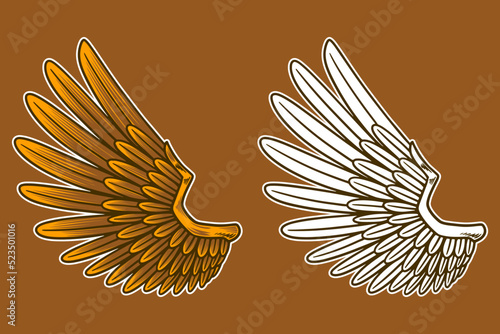 eagle wing vector illustration