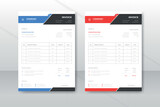 Creative modern business invoice template design