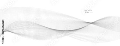 Abstract vector smoke background, wave of flowing circles particles, light grey abstract illustration, smooth and soft design, relaxing image.