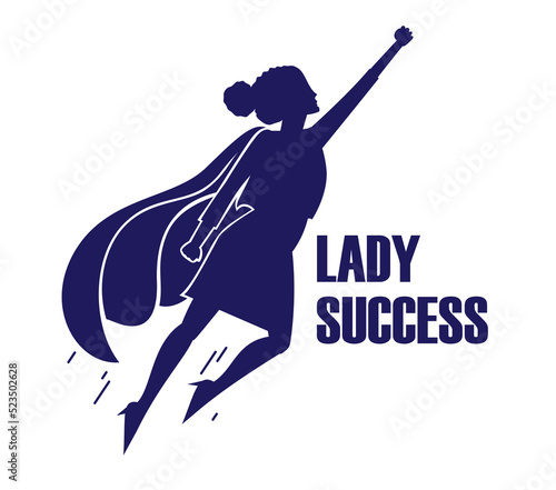 Business woman superhero in...