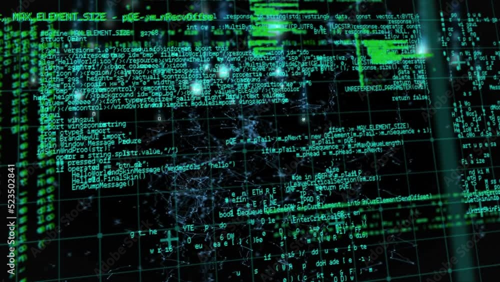 Animation of shapes over data processing Animation of shapes over data processing