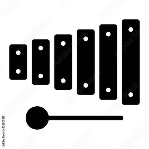 xylophone glyph icon