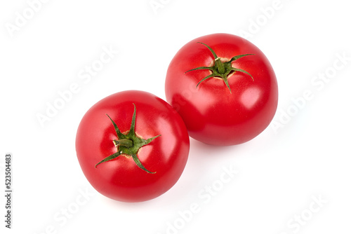 Tomatoes isolated on white background. photo