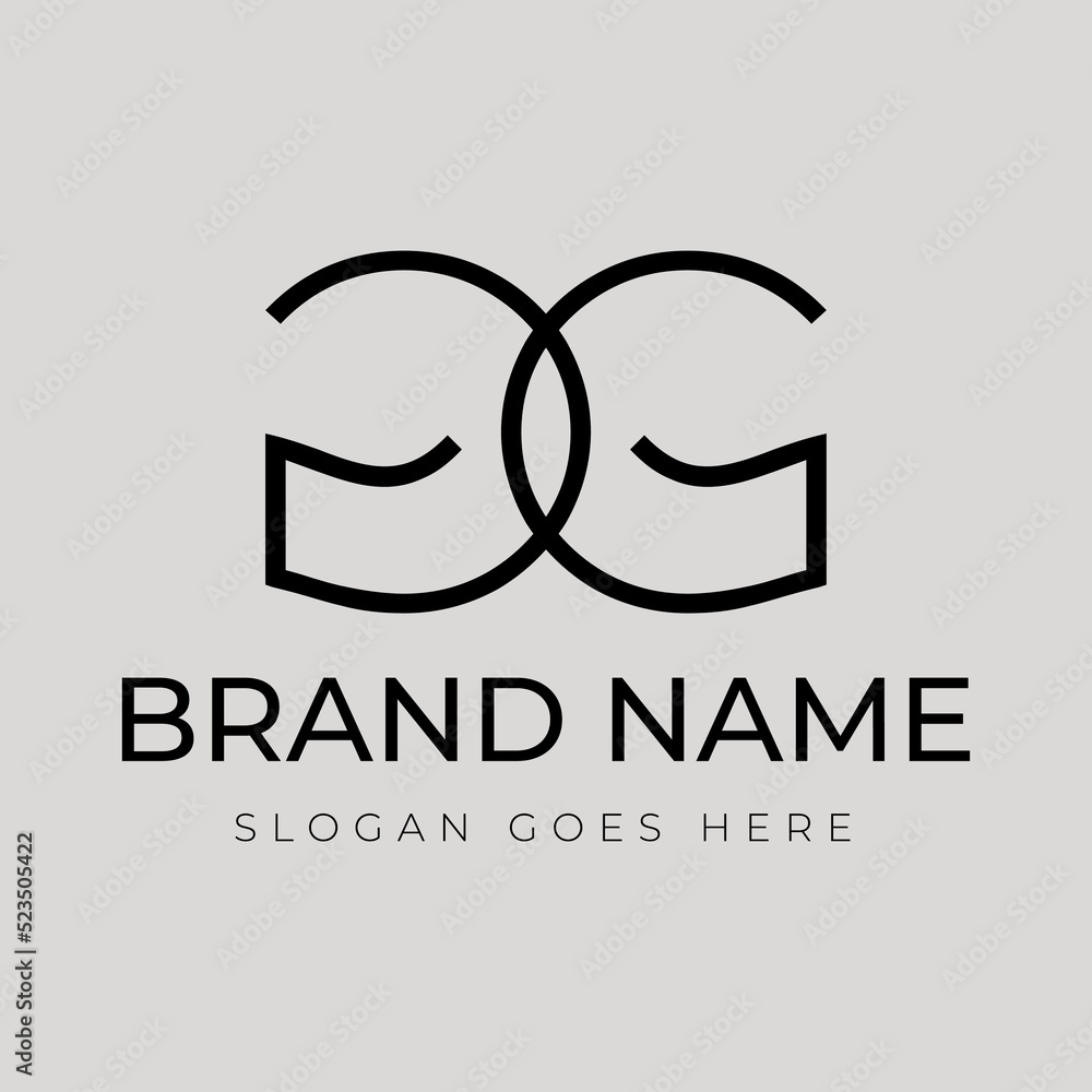 Minimal Logo Design with Two G Letters Minimal Logo Design with Two G Letters
