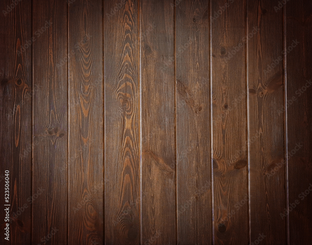 Fototapeta premium Wooden brown texture. Empty layout for your advertisement. Copy space for text