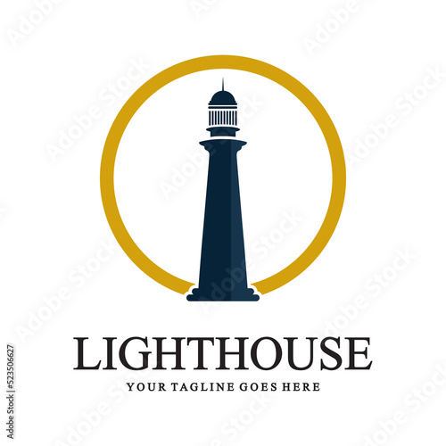 creative lighthouse logo template icon image