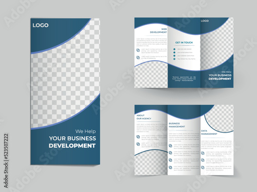 Creative modern corporate business trifold brochure design template