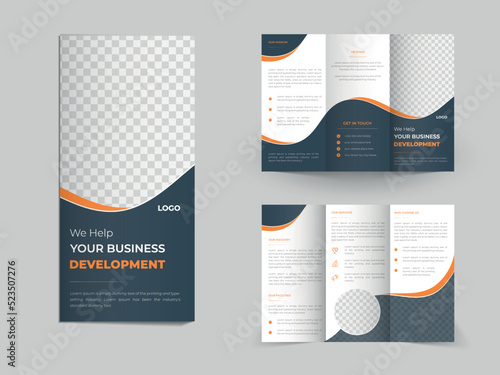 Creative modern corporate business trifold brochure design template