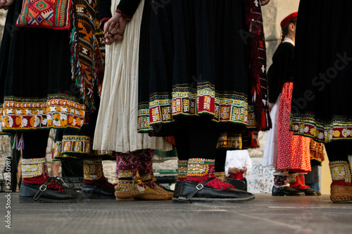 Canvas Print legs, folklore groupon the festival of traditional music Zadar Croatia, Europe,
