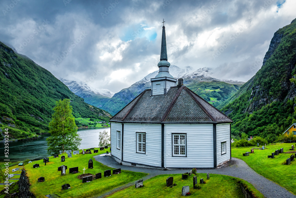 Scandinavian church in Geiranger. Norway