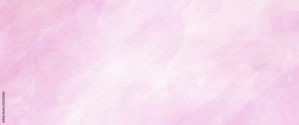 Pink watercolor vector art background for cards, flyer, poster, banner and cover design. Hand drawn illustration for your design. Place for text. Watercolour texture. Valentine backdrop.