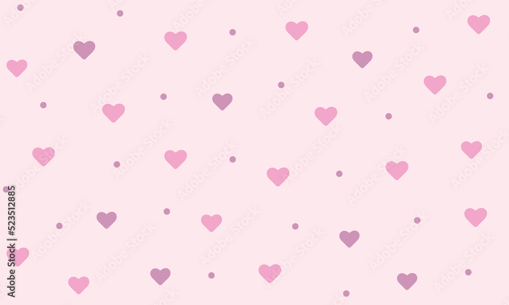 Red and pink little hearts seamless pattern. Vector illustration
