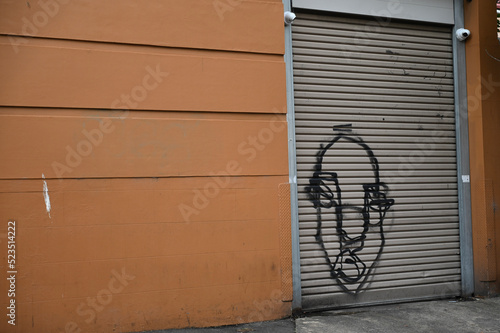 door with a bicycle