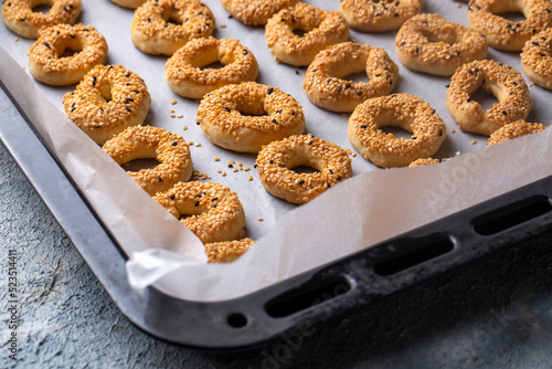 Turkish Bagel with sesame s...