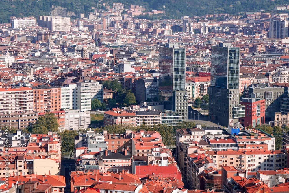 cityscape from bilbao city, Basque country, spain, travel destinations